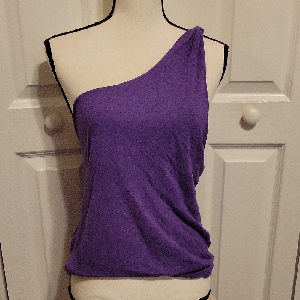 Matty M One-Shoulder Purple Women's Top
